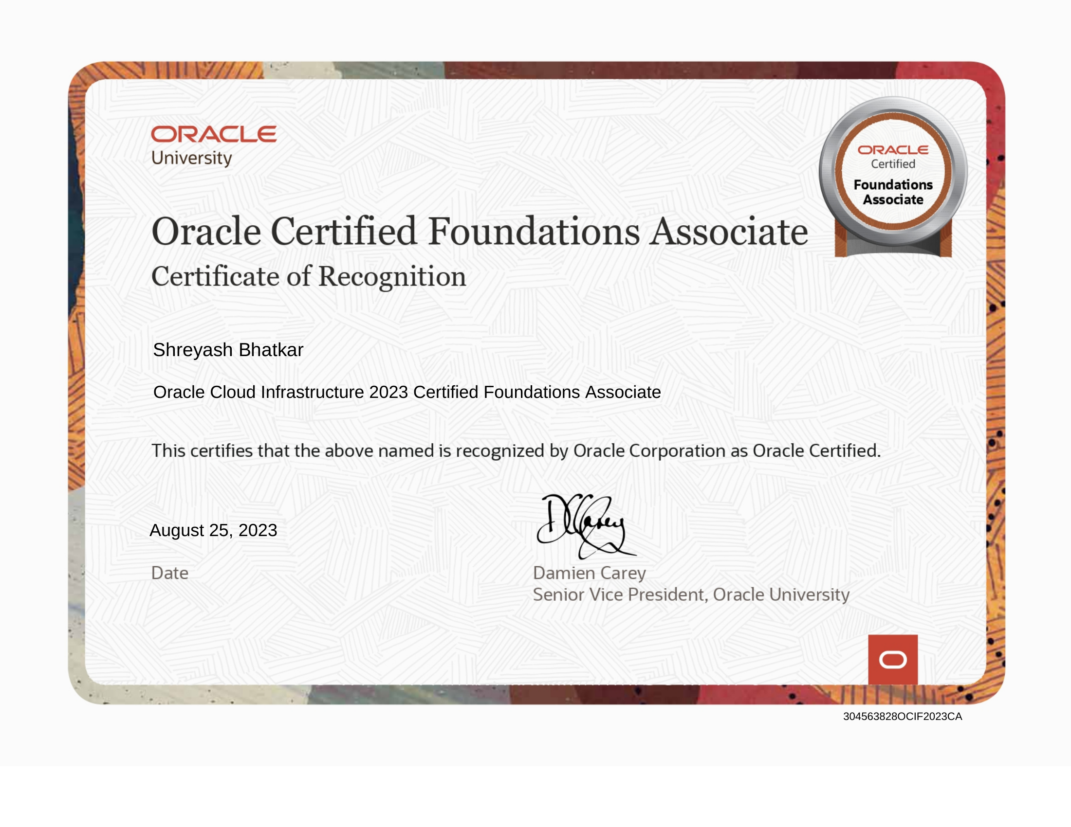 OCI Foundations Associate (Certificate)