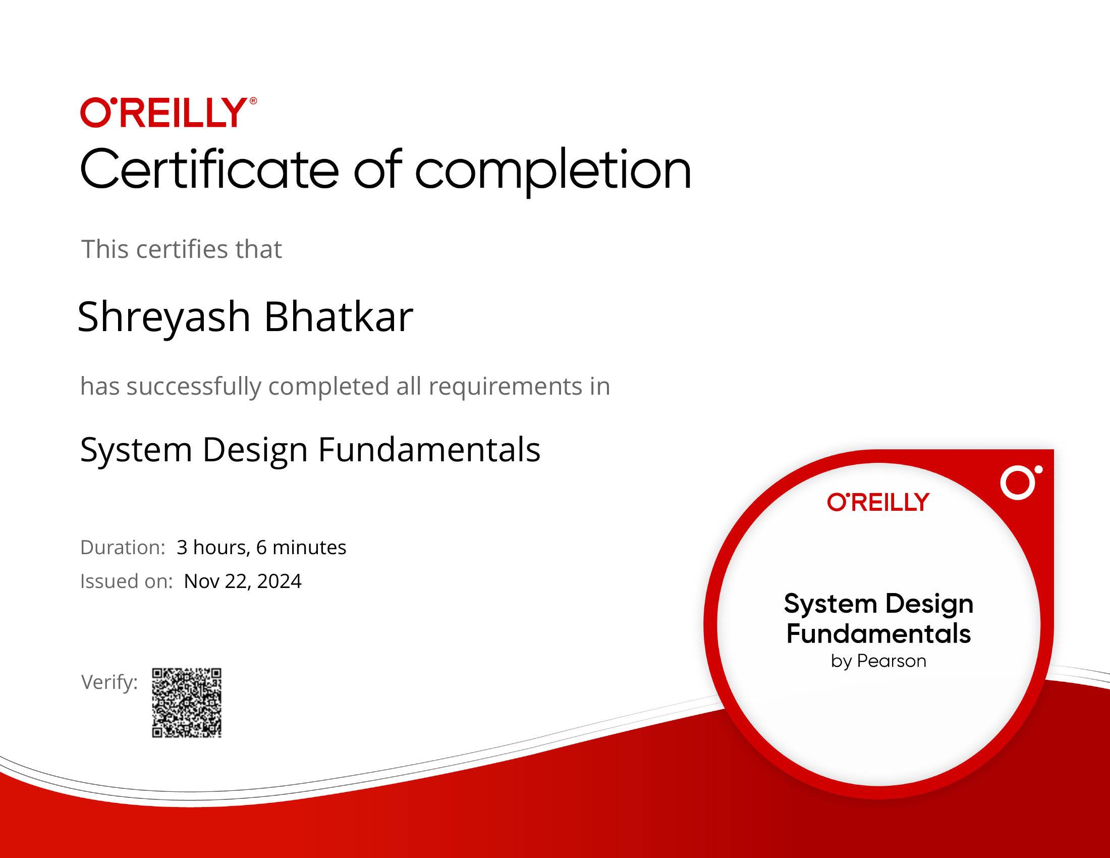 ORM Certificate