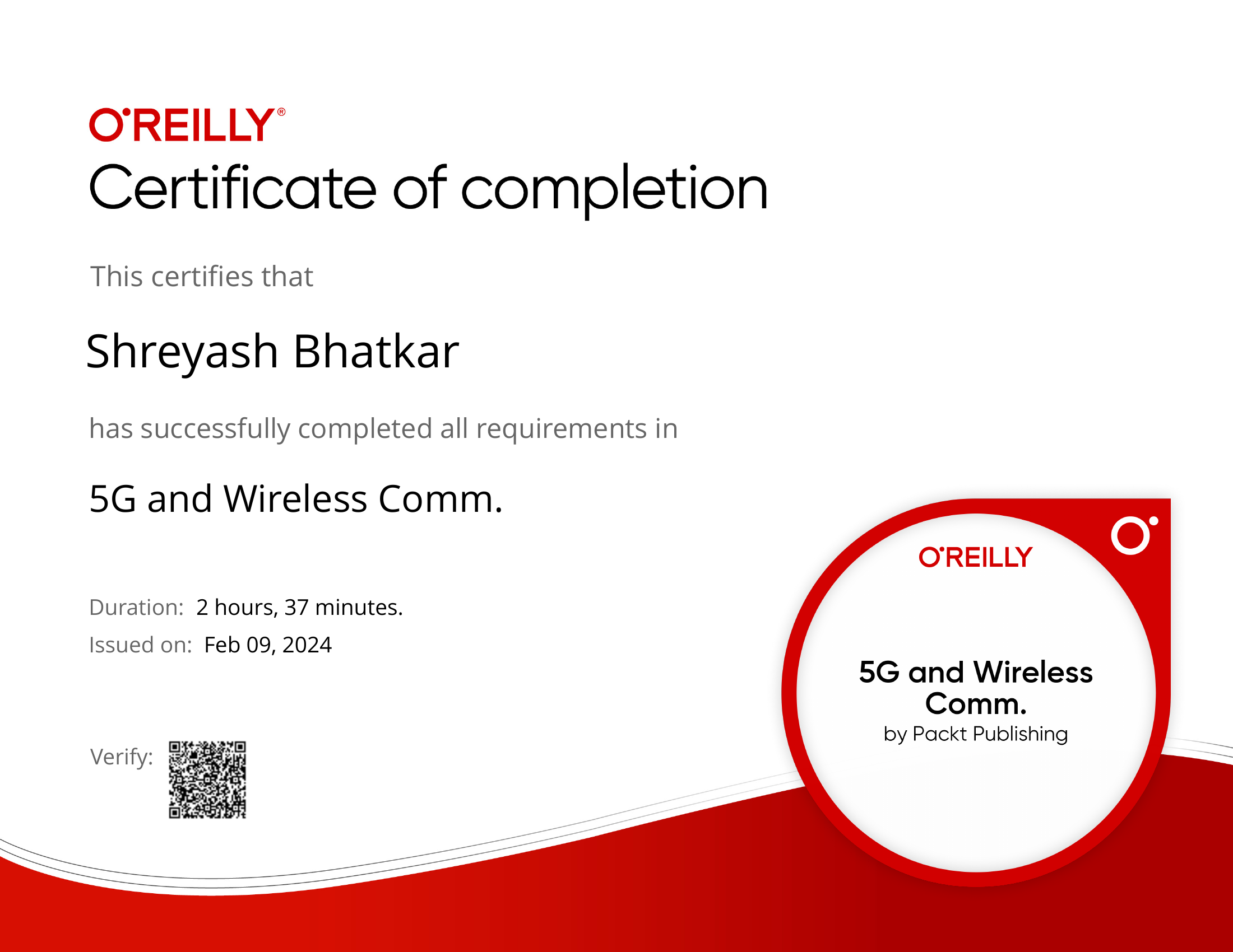 Telecom ORM Certificate